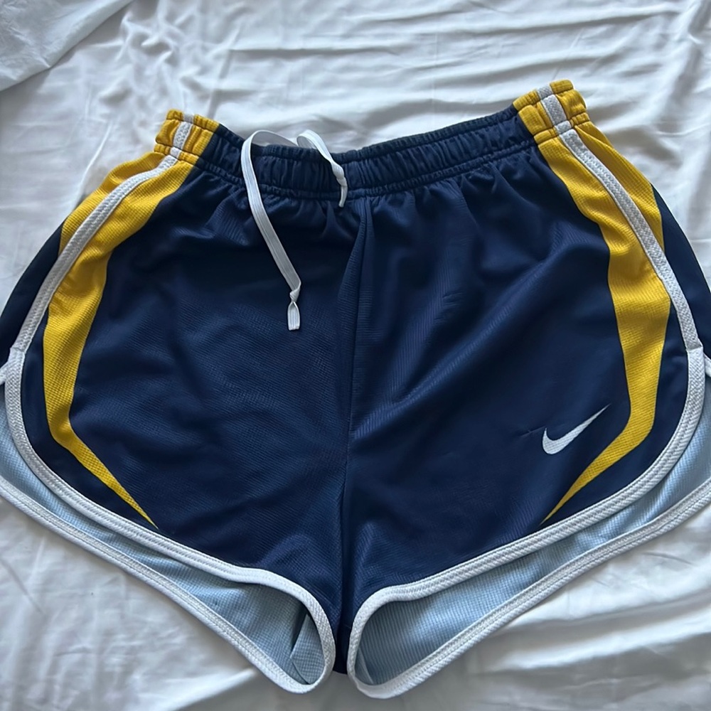 Blue & yellow Nike shorts